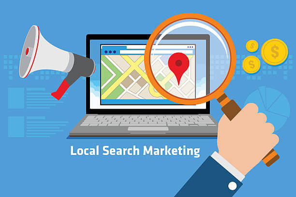 google maps in magnifying glass in Local SEO